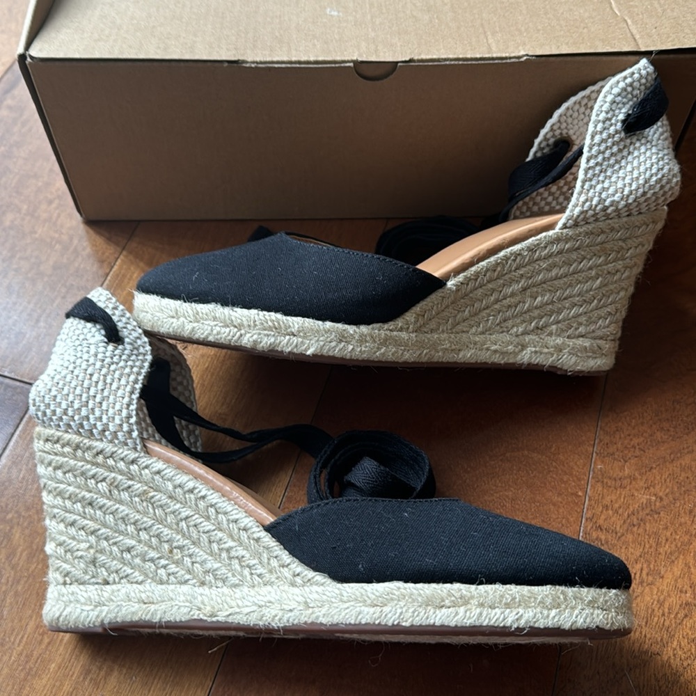 JCrew NWT Women’s Ankle Wrap Espadrille Wedges - Picture 7 of 7
